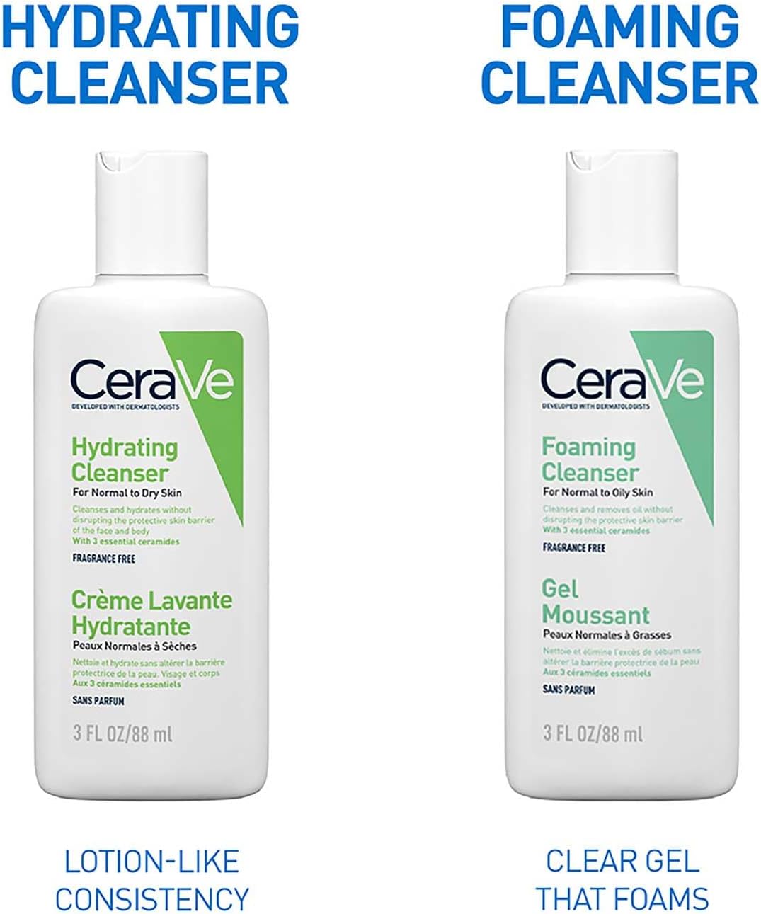 CeraVe Foaming Cleanser Gel Face Wash 236ml, Oil Control For Normal to Oily Skin, Removes Oil & Protects Skin Barrier, For Face + Body, Niacinamide + Ceramides, Fragrance Free